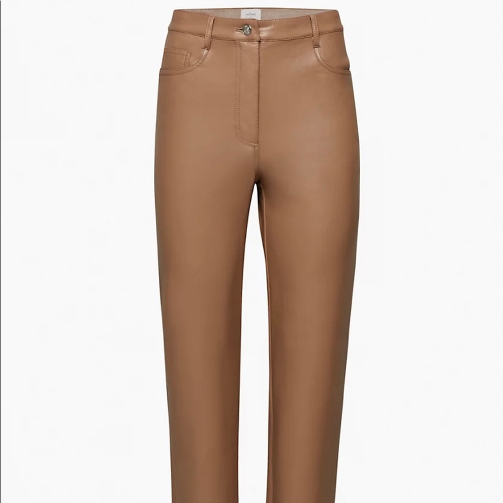 Aritzia Wilfred Melina Vegan Leather Pants Size 2 - Constant Camel